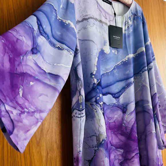 Just Fashion Now Purple Bamboo Asymmetrical Tunic, XL - Picture 3 of 9